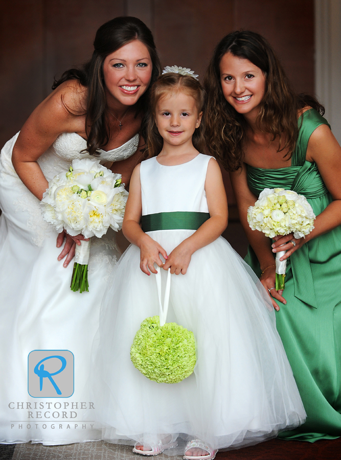 Vanessa with flower girl Avery and her mother, Brandi