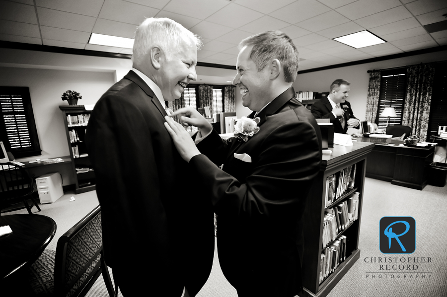 Dan and his father get ready