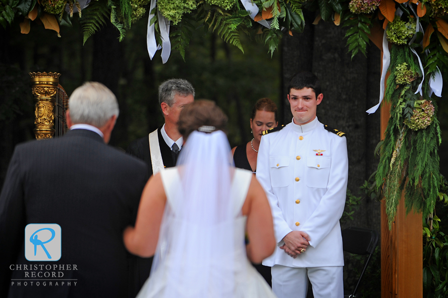 William watches his bride