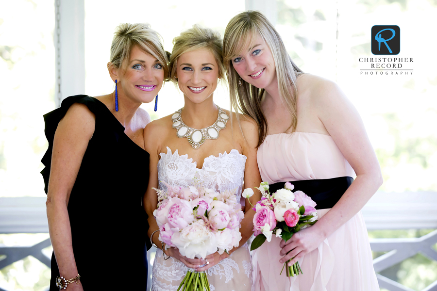 With mother Denise and sister Ellis