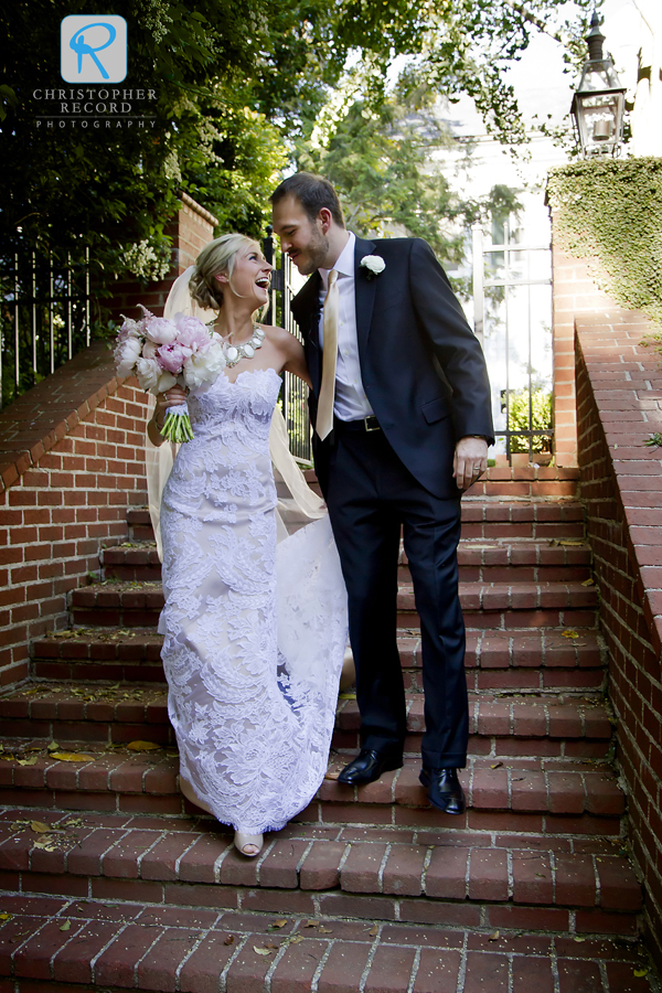 Joyful moment exiting the ceremony