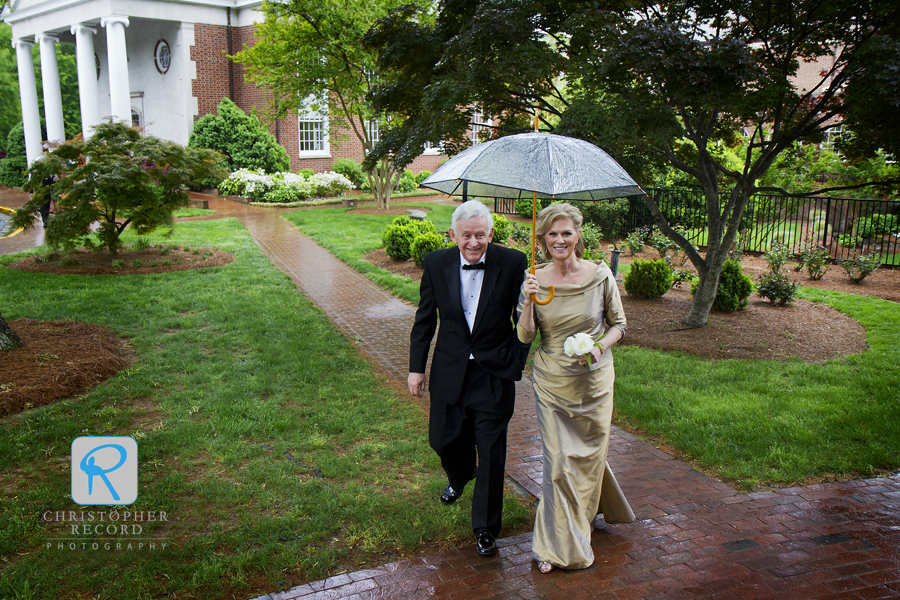 Margaret's parents leave the church