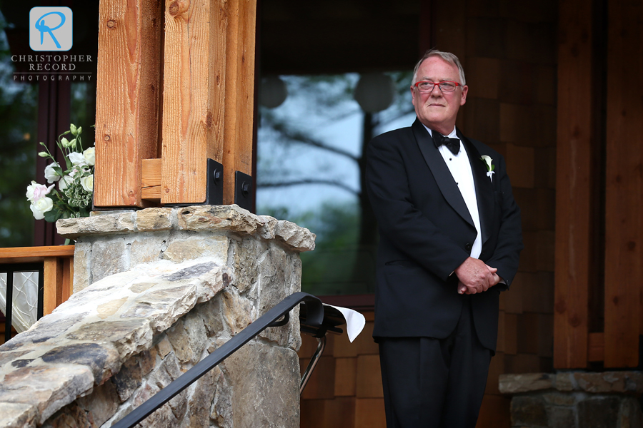 Wilton, Elizabeth's father, waits for the big moment