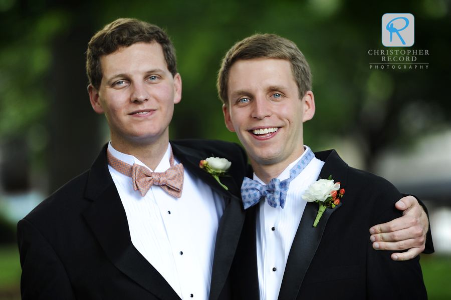 Bill with his brother and best man John