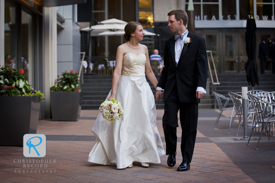 Walking back to the reception