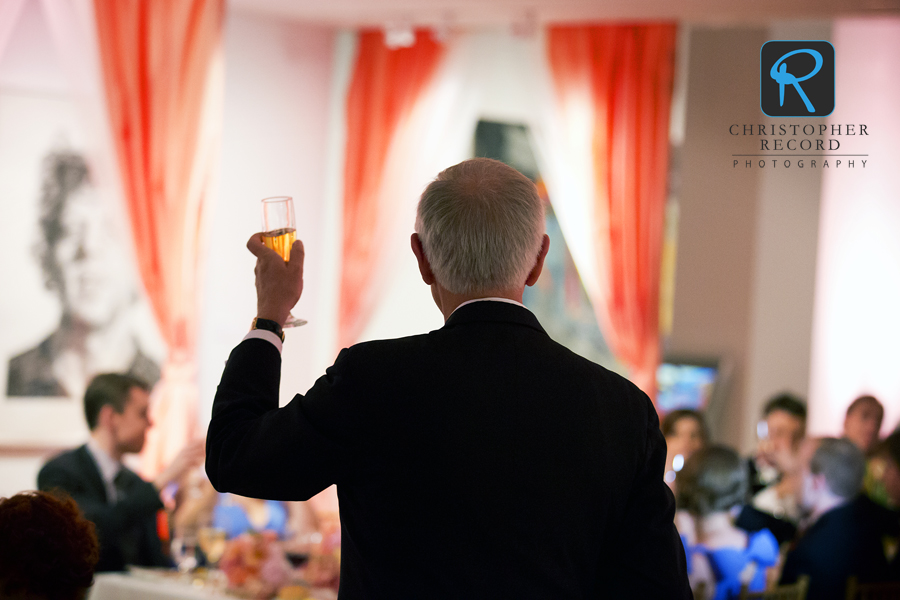 A toast for the couple