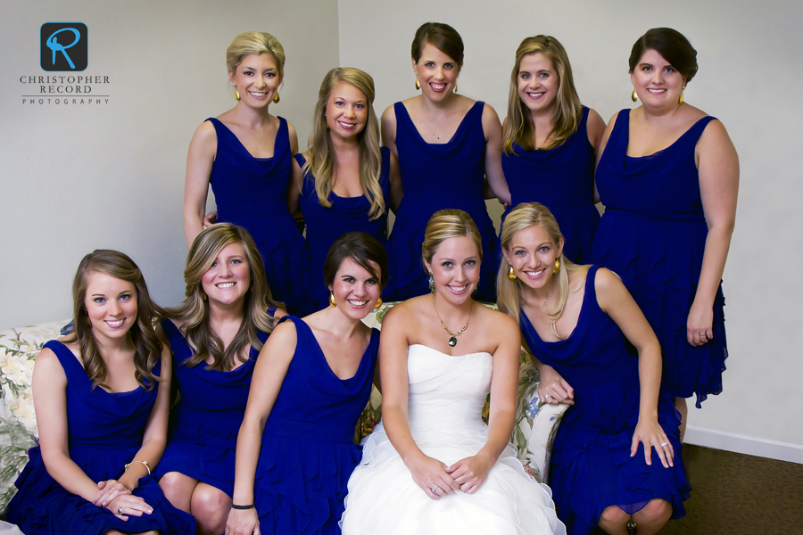 Sarah Dorsett with her bridesmaids