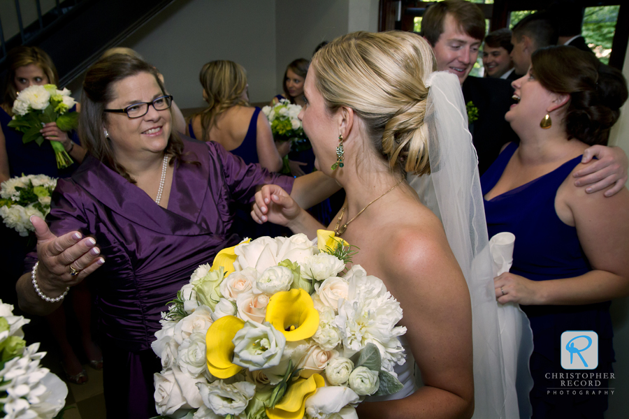 Trainor's mother celebrates with her new daughter-in-law