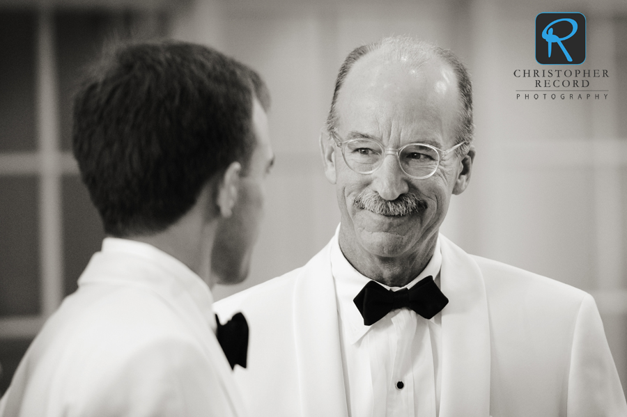 Betsy's father James talks with Joseph before the service