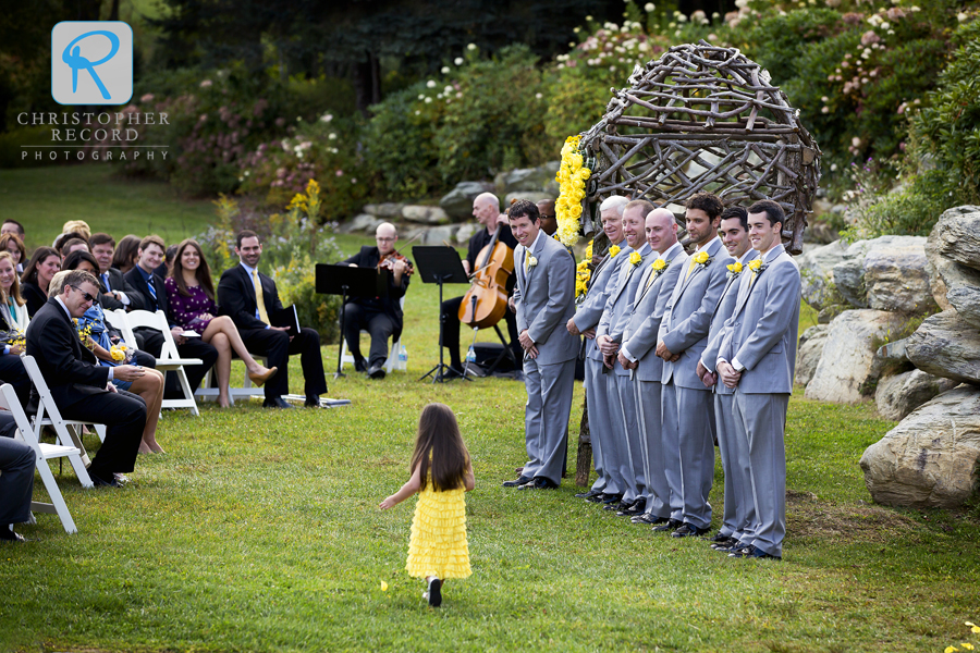 All eyes on the flower girl