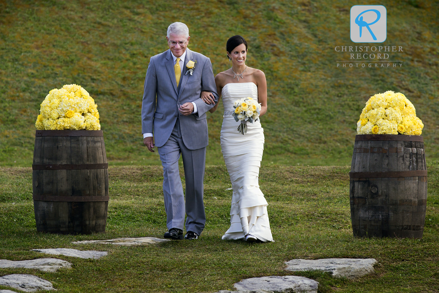 The bride arrives