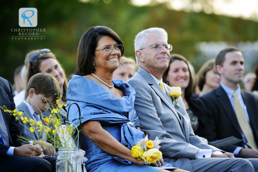 Anne Marie's parents during the ceremony