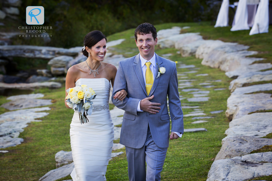 Leaving the ceremony