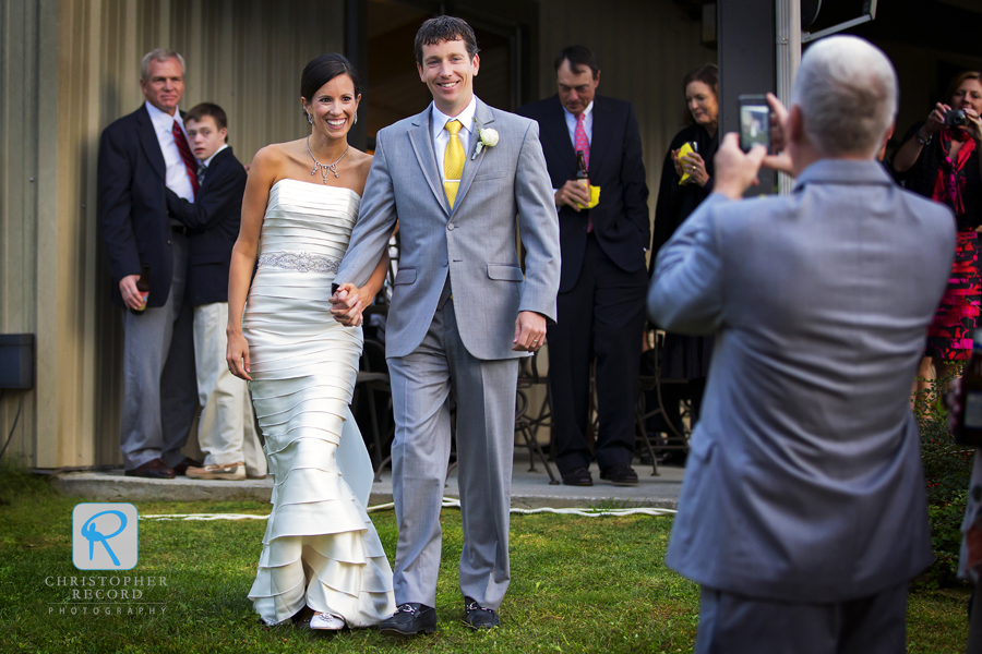 Arriving at the reception