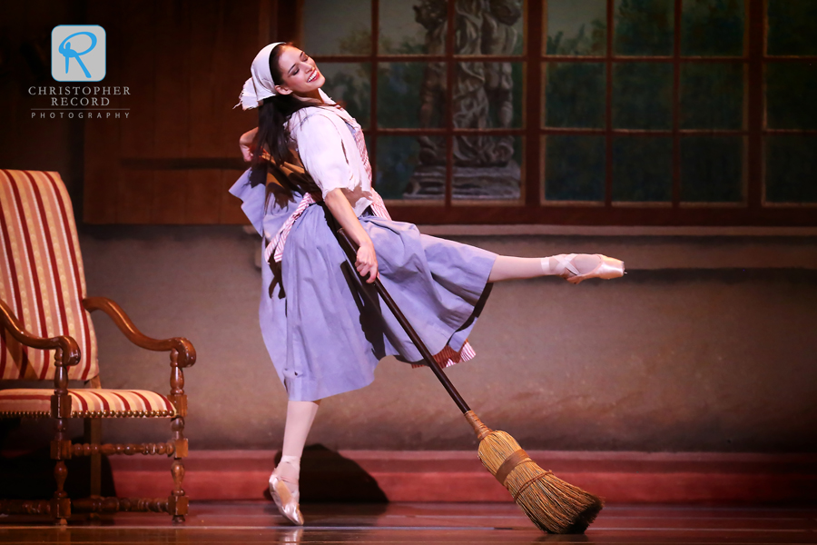 Cinderella finds a practice dance partner