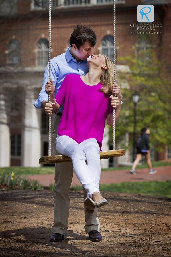 Katie and Mark on the Davidson College campus